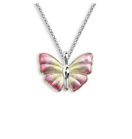 Nicole Barr Sterling Silver Pink Butterfly Pendant