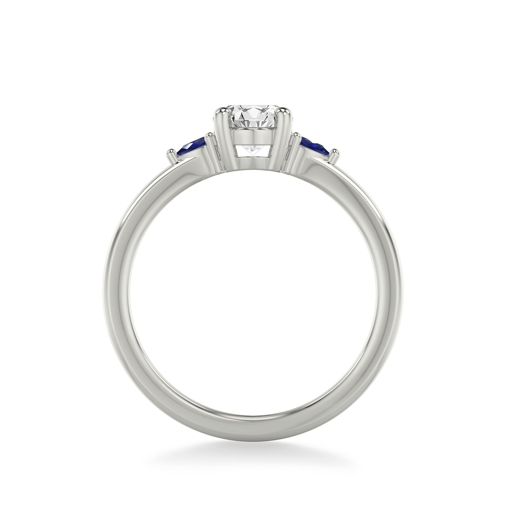 Art Carved ArtCarved #31-V1038S 3-Stone ring with 2 Sapphires
