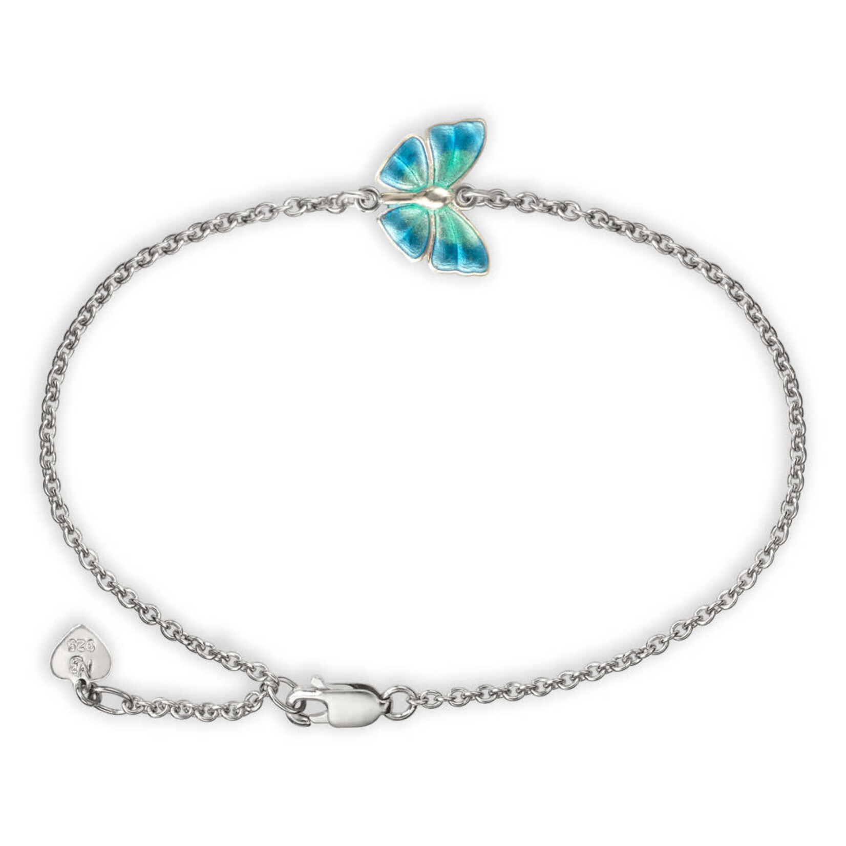 Nicole Barr Sterling Silver Turquoise Butterfly Bracelet
