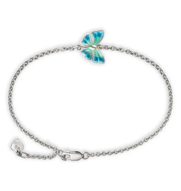 Nicole Barr Sterling Silver Turquoise Butterfly Bracelet