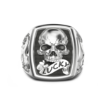 Zancan Sterling Silver Lucky Skull Ring