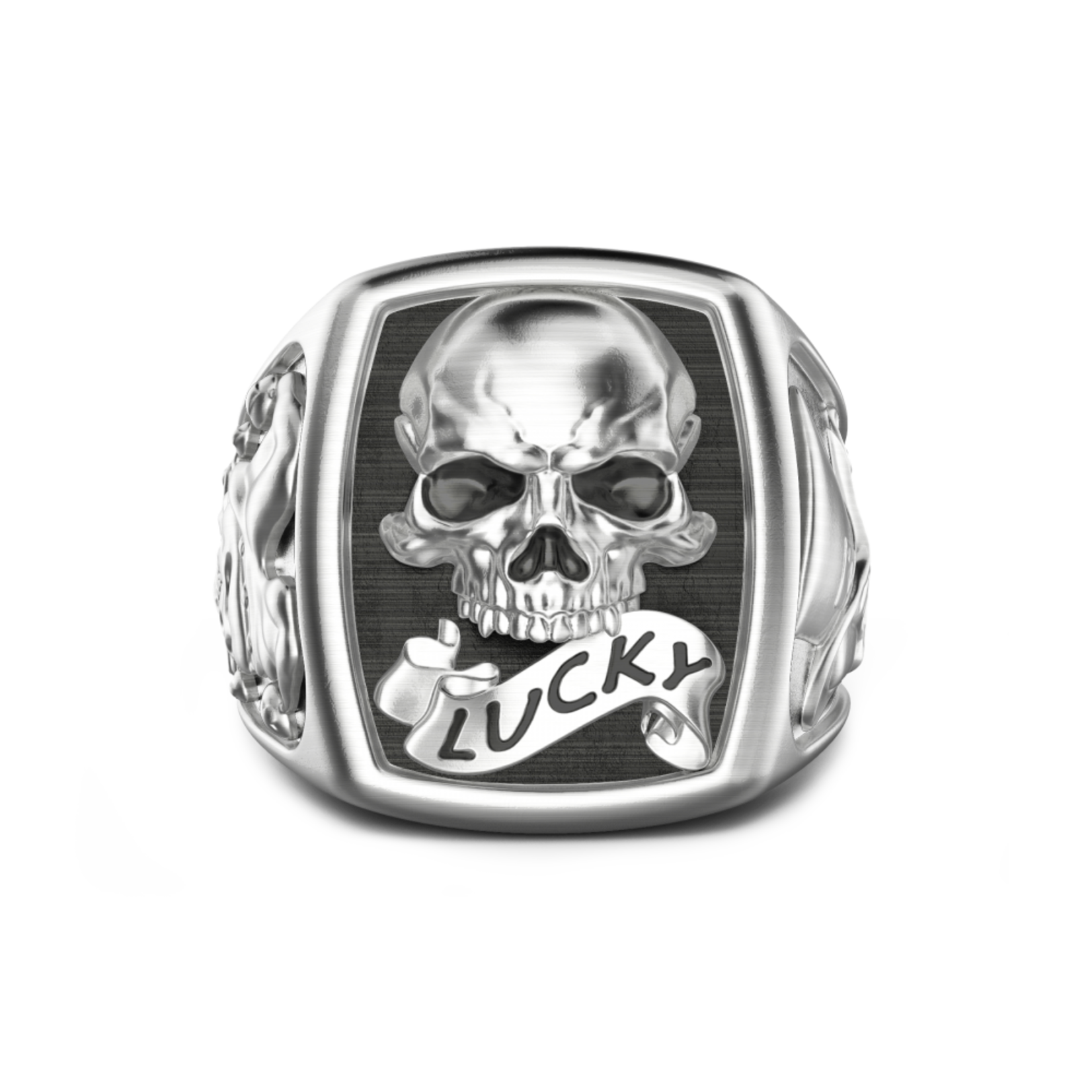 Zancan Sterling Silver Lucky Skull Ring