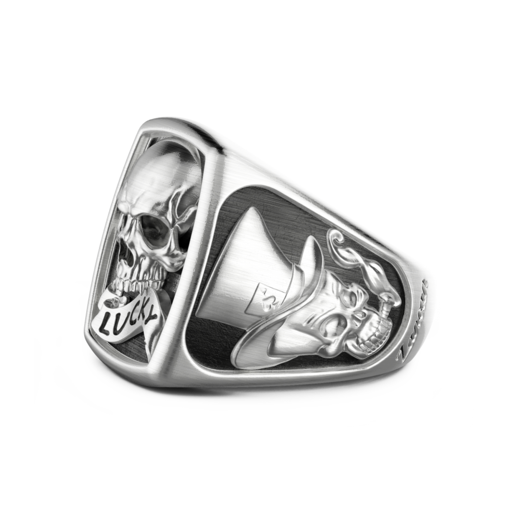 Zancan Sterling Silver Lucky Skull Ring