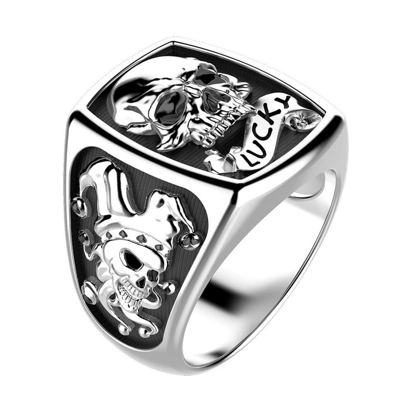 Zancan Sterling Silver Lucky Skull Ring