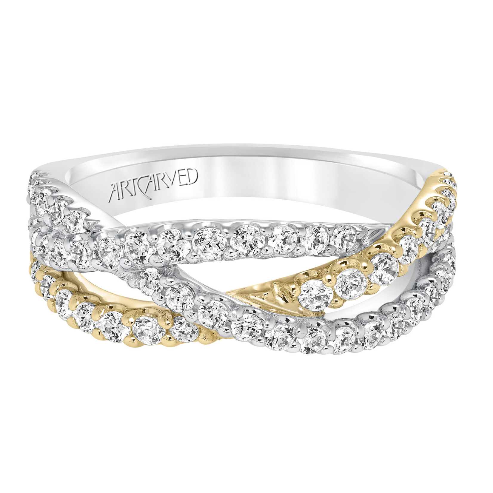 Art Carved Art Carved Two-tone Crossover Anniversary Band