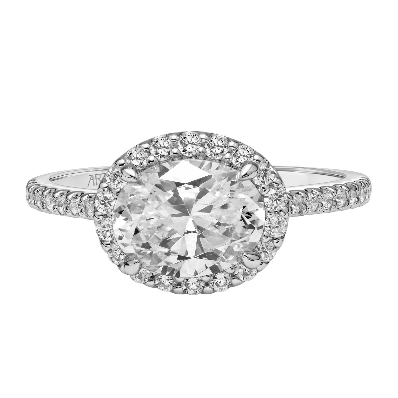 Art Carved Art Carved #31-V848 Oval Halo Engagement ring