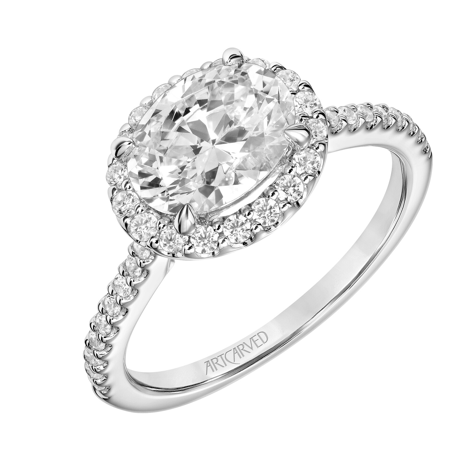 Art Carved Art Carved #31-V848 Oval Halo Engagement ring