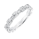 Art Carved Vintage Fashion Diamond Anniversary Band