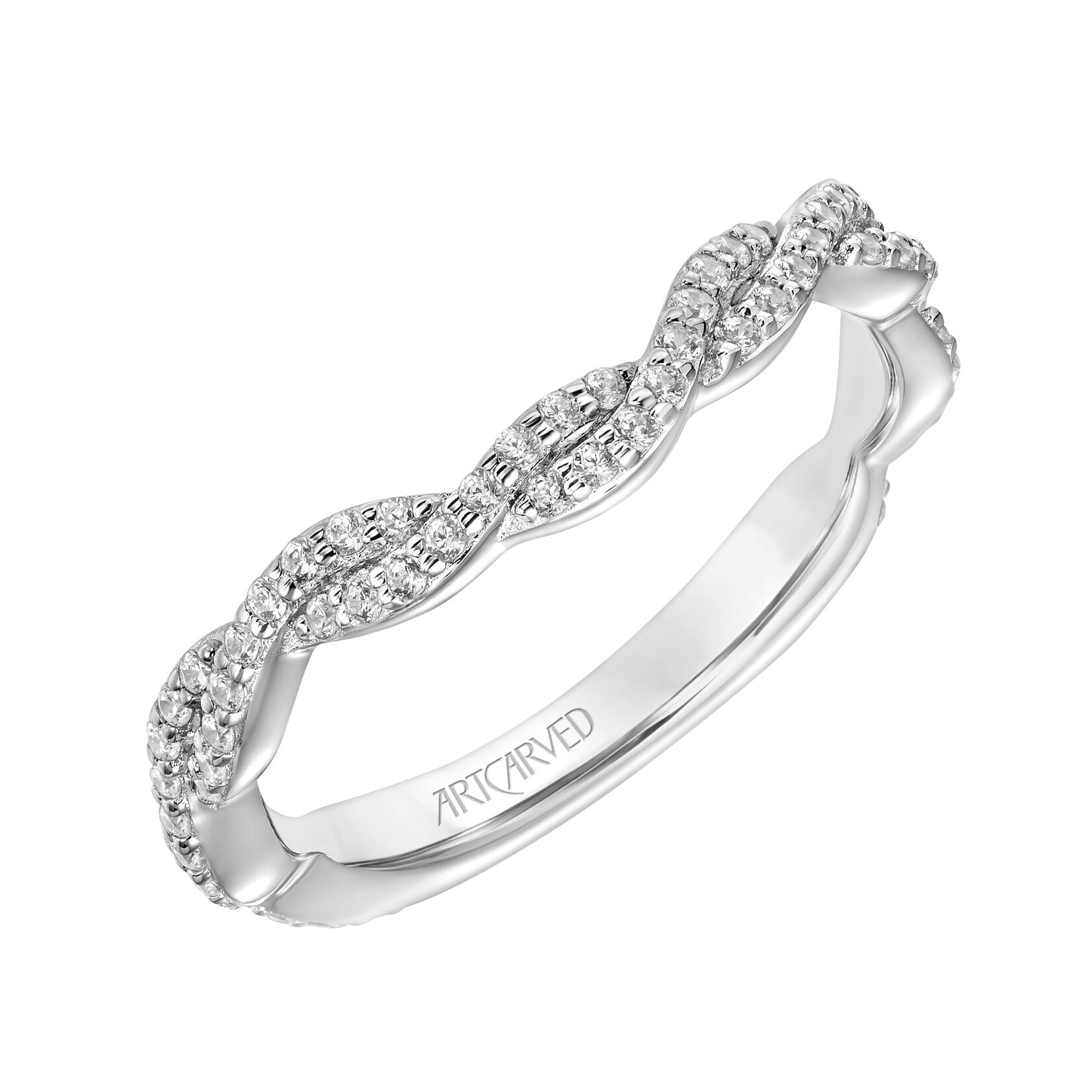 Art Carved Art Carved Contemporary Twist Diamond Wedding Band #31-V873W