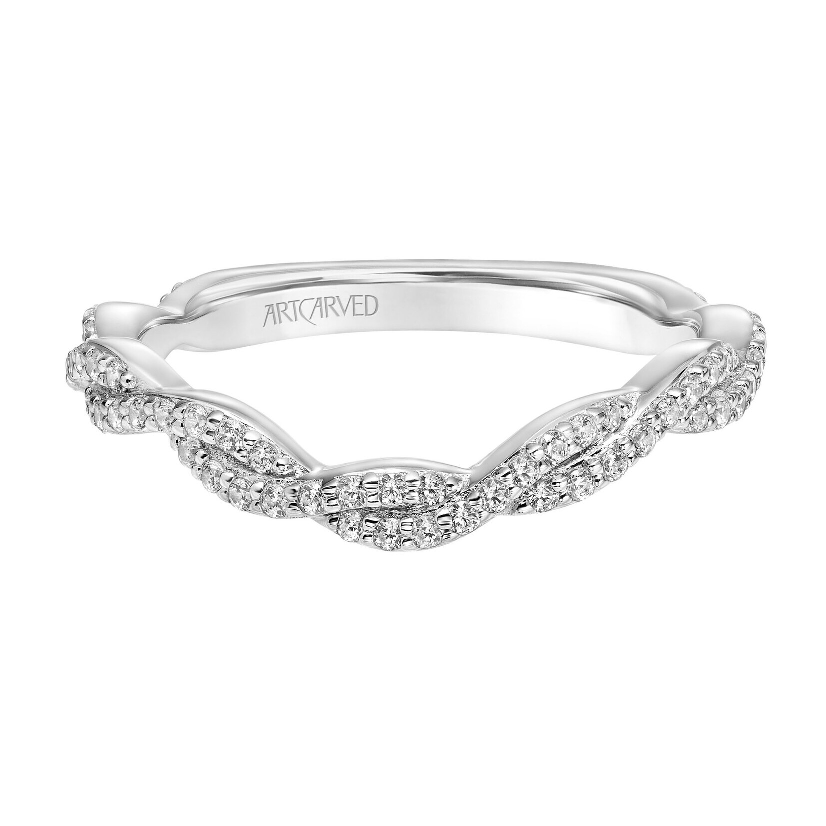 Art Carved Art Carved Contemporary Twist Diamond Wedding Band #31-V873W