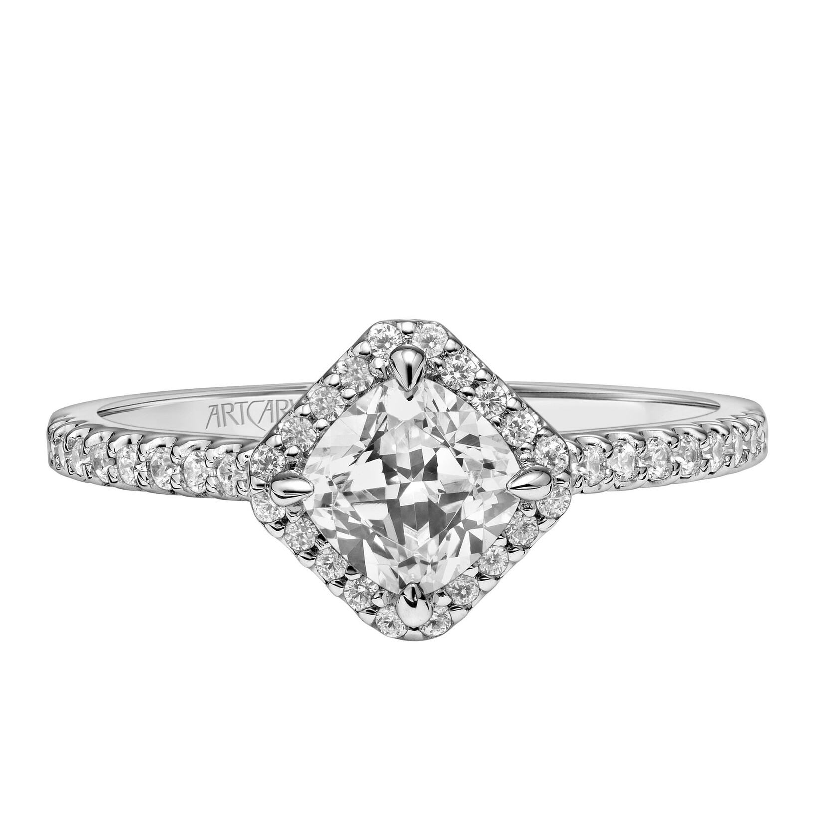 Art Carved Art Carved Diamond Asymmetrical Halo Engagement Ring #31-V847-E