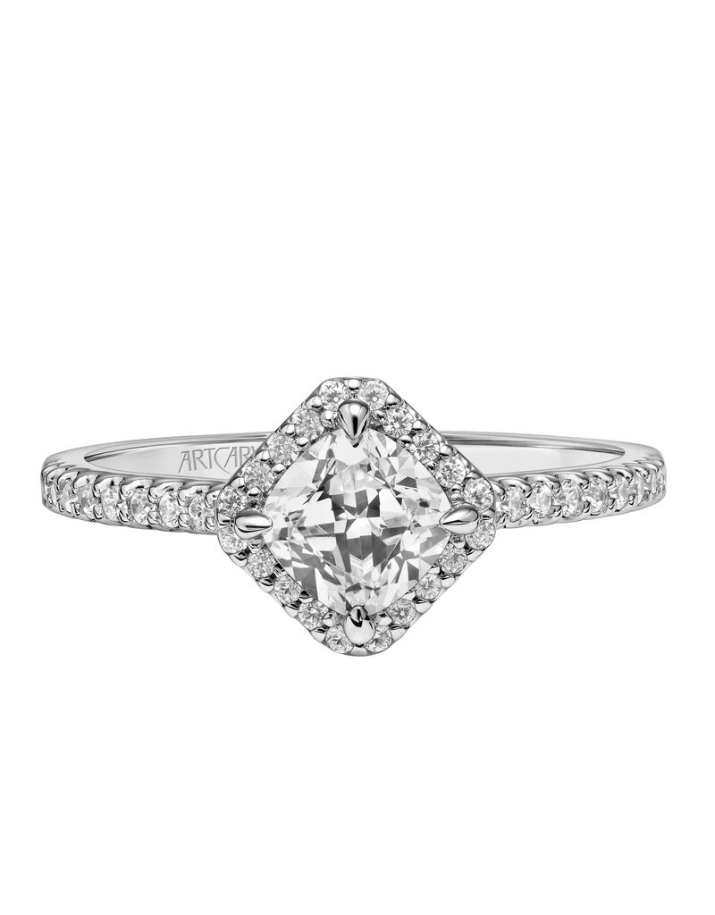 Art Carved Art Carved Diamond Asymmetrical Halo Engagement Ring #31-V847-E