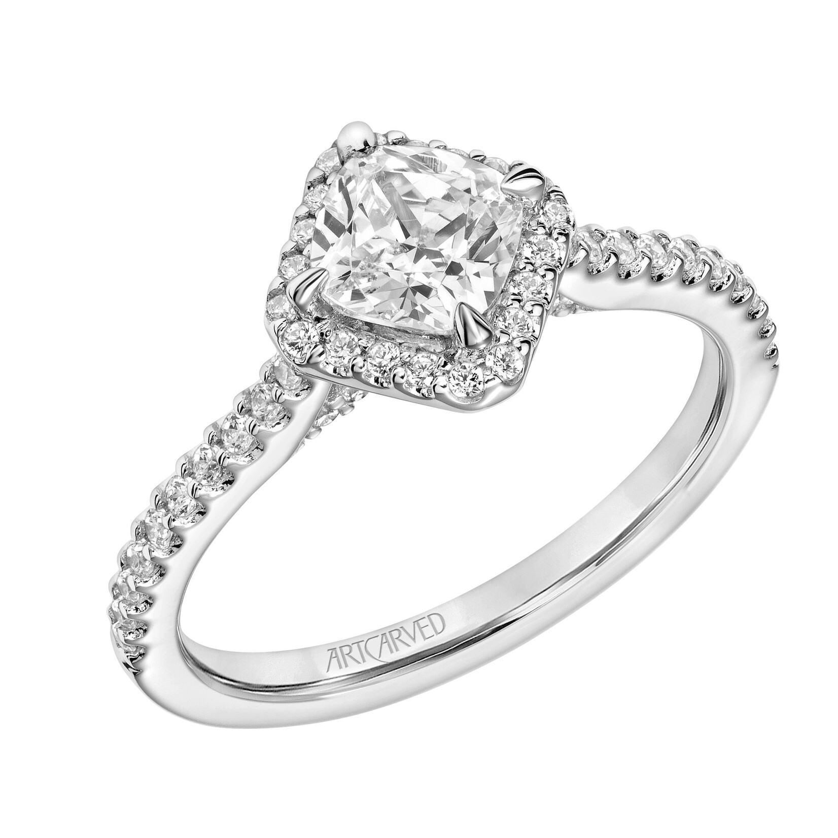 Art Carved Art Carved Diamond Asymmetrical Halo Engagement Ring #31-V847-E