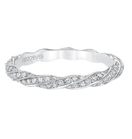 Art Carved Eternity Stackable Diamond Band 14KW