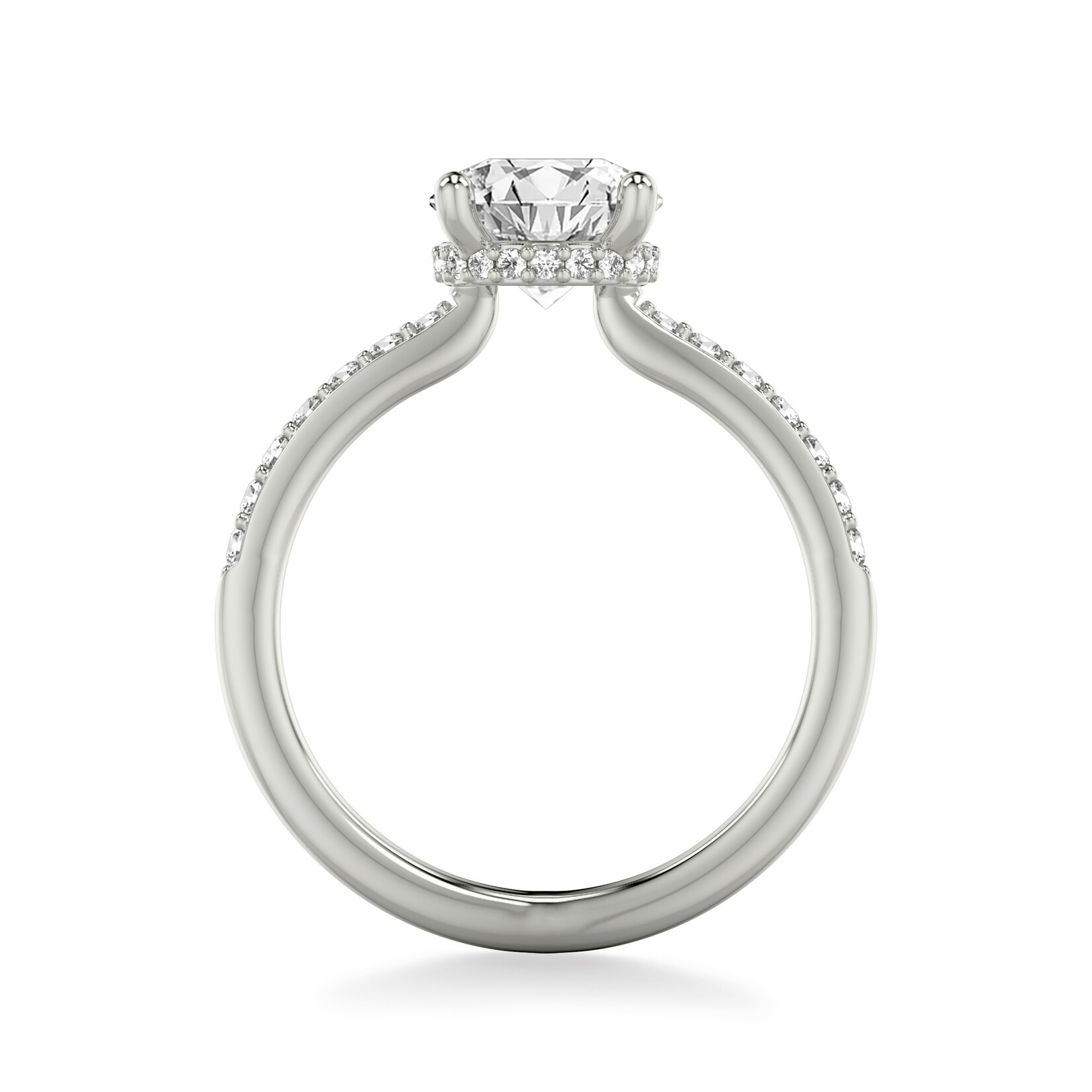 Art Carved Art Carved Diamond Engagement Ring with Hidden Collar #31-V1032