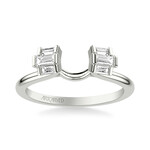 Art Carved Contemporary Art Deco Baguette Diamond Enhancer