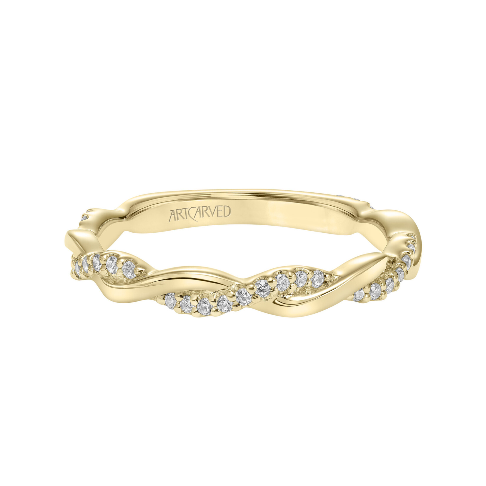 Art Carved Art Carved Contemporary Twist Diamond Wedding Band #31-V872