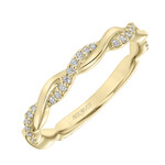Art Carved Contemporary Twist Diamond Wedding Band