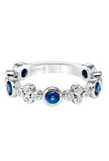 Art Carved Art Carved Stackable Diamond and Sapphire Anniversary Band #33-V9139