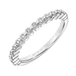 Art Carved Bezel Diamond Wedding Band