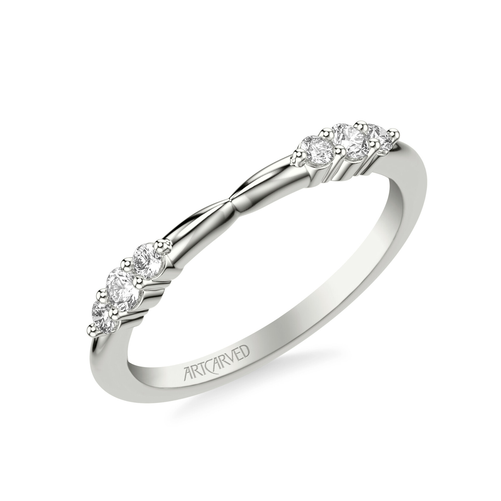 Art Carved Art Carved  Pinched Diamond Wedding Band #31-V1065
