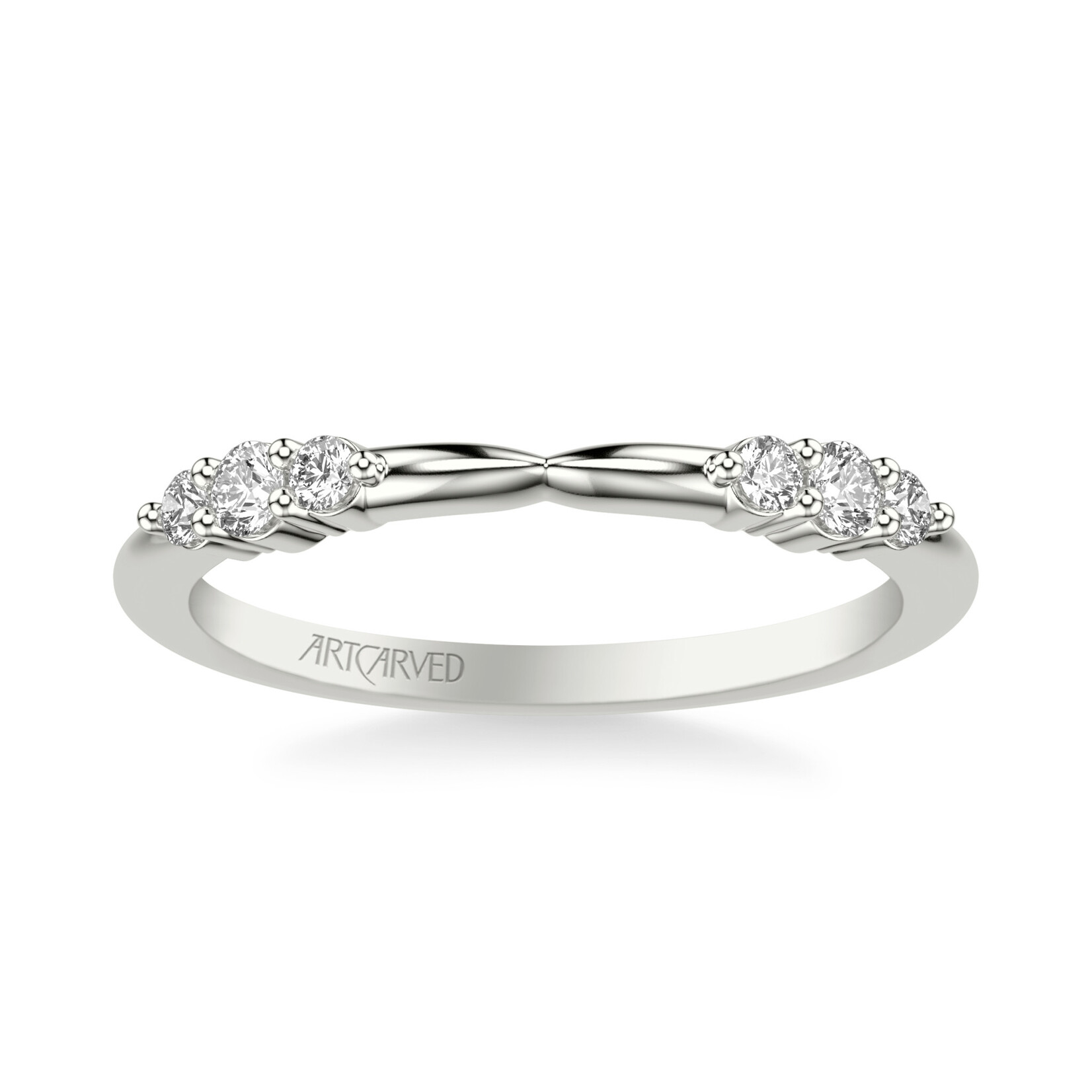 Art Carved Art Carved  Pinched Diamond Wedding Band #31-V1065