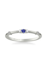 Art Carved Art Carved  Stackable Sapphire and Diamond Band #33-V9473