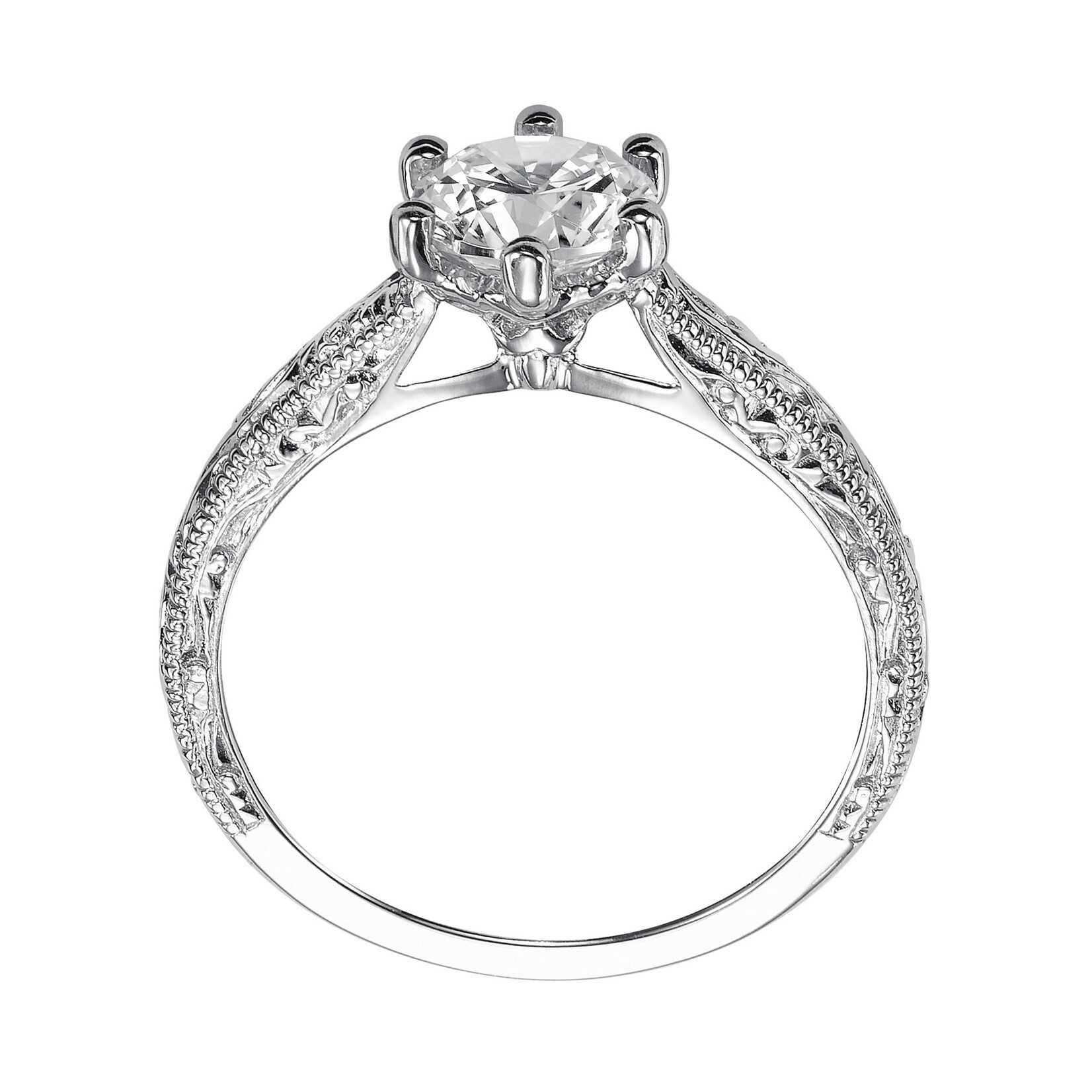 Art Carved Art Carved Vintage Engraved Solitaire Engagement Ring  #31-V431