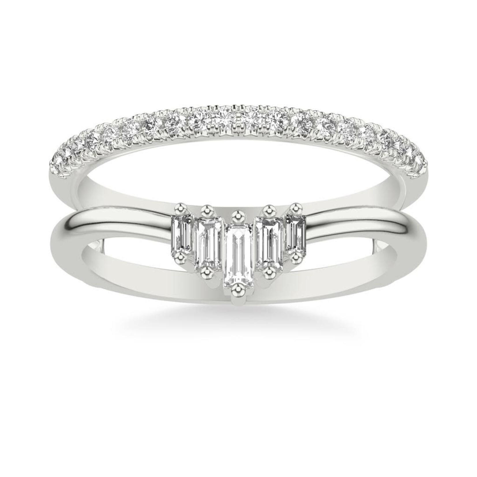 Private Label - Blase DeNatale ArtCarved Baguette and Round Diamond Ring Enhancer #9446W