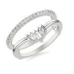 Private Label - Blase DeNatale Baguette and Round Diamond Ring Enhancer