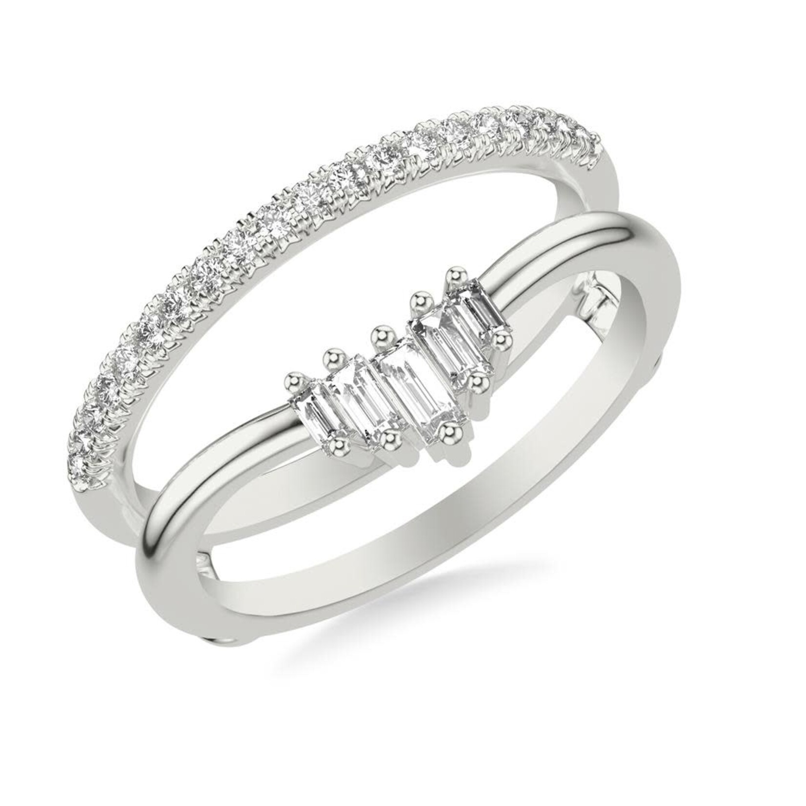 Private Label - Blase DeNatale ArtCarved Baguette and Round Diamond Ring Enhancer #9446W