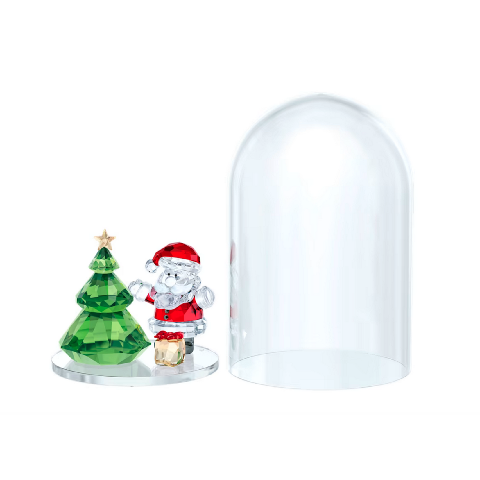Swarovski Bell Jar Santa and Christmas Tree