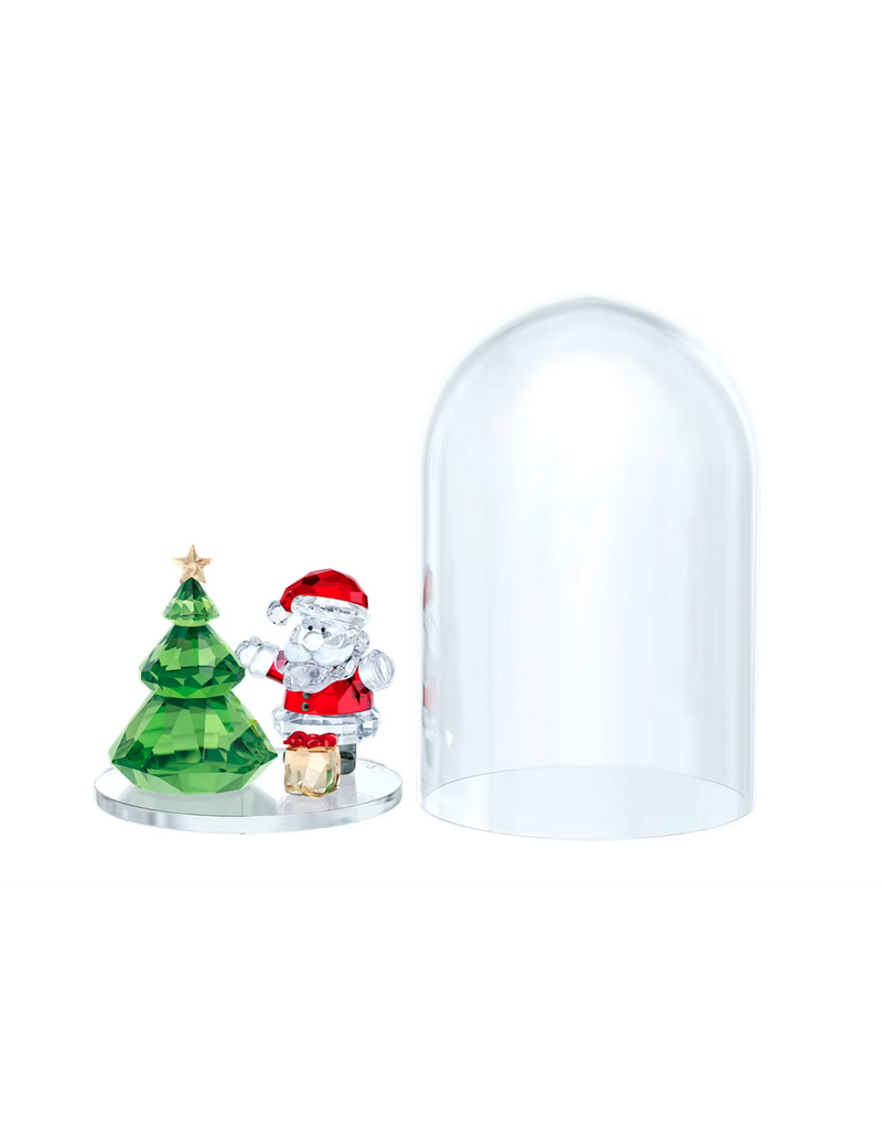 Swarovski Swarovski #5403170 Bell Jar Santa and Christmas Tree Holiday Crystal