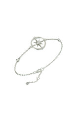 Alamea Sterling Silver CZ Compass Bracelet