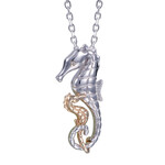 Alamea Sterling Silver and 14 Karat Yellow Gold Starfish Necklace