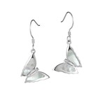 Alamea Sterling Silver Opal Butterfly Dangle Earrings