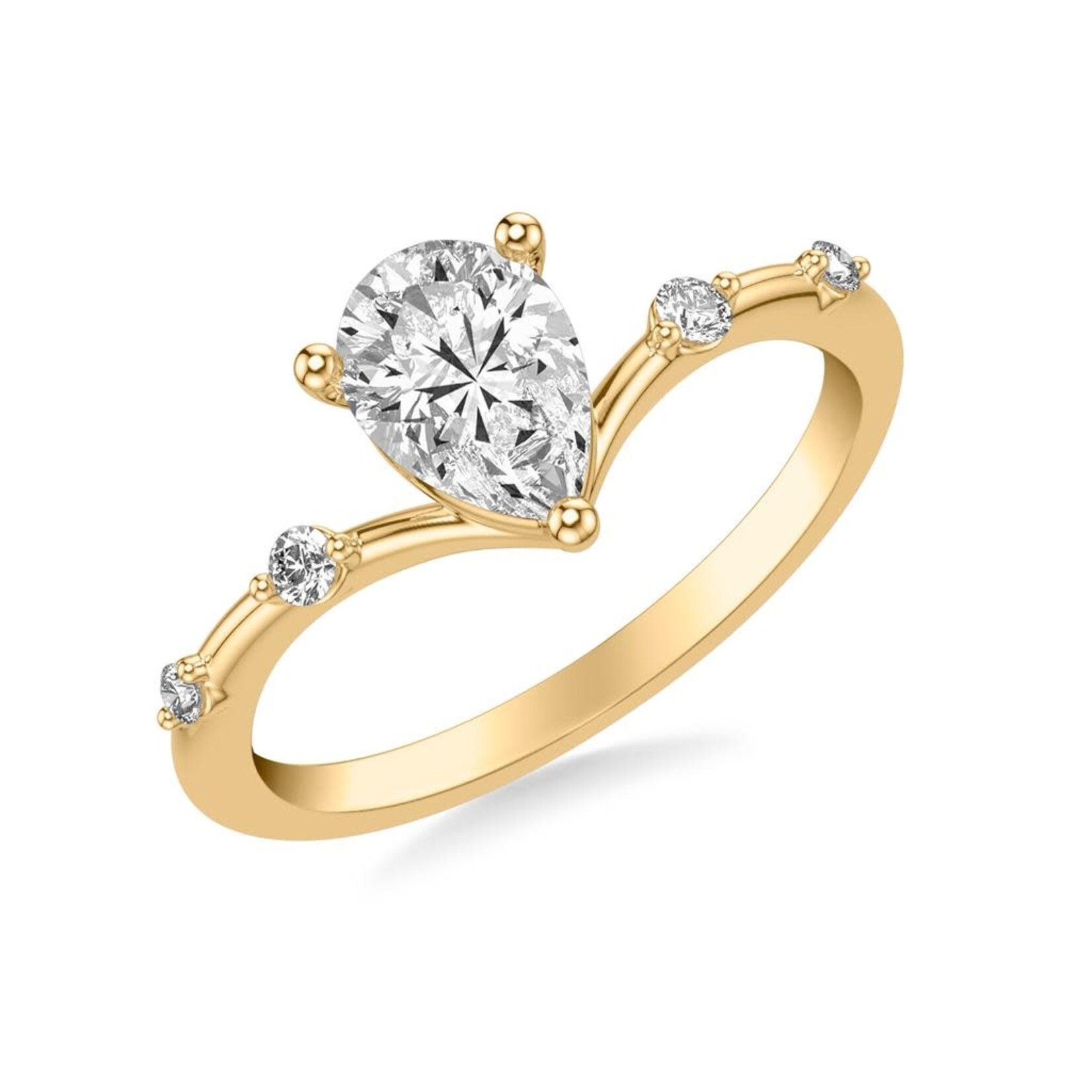 Private Label - Blase DeNatale Classic V-Shaped Engagement Ring