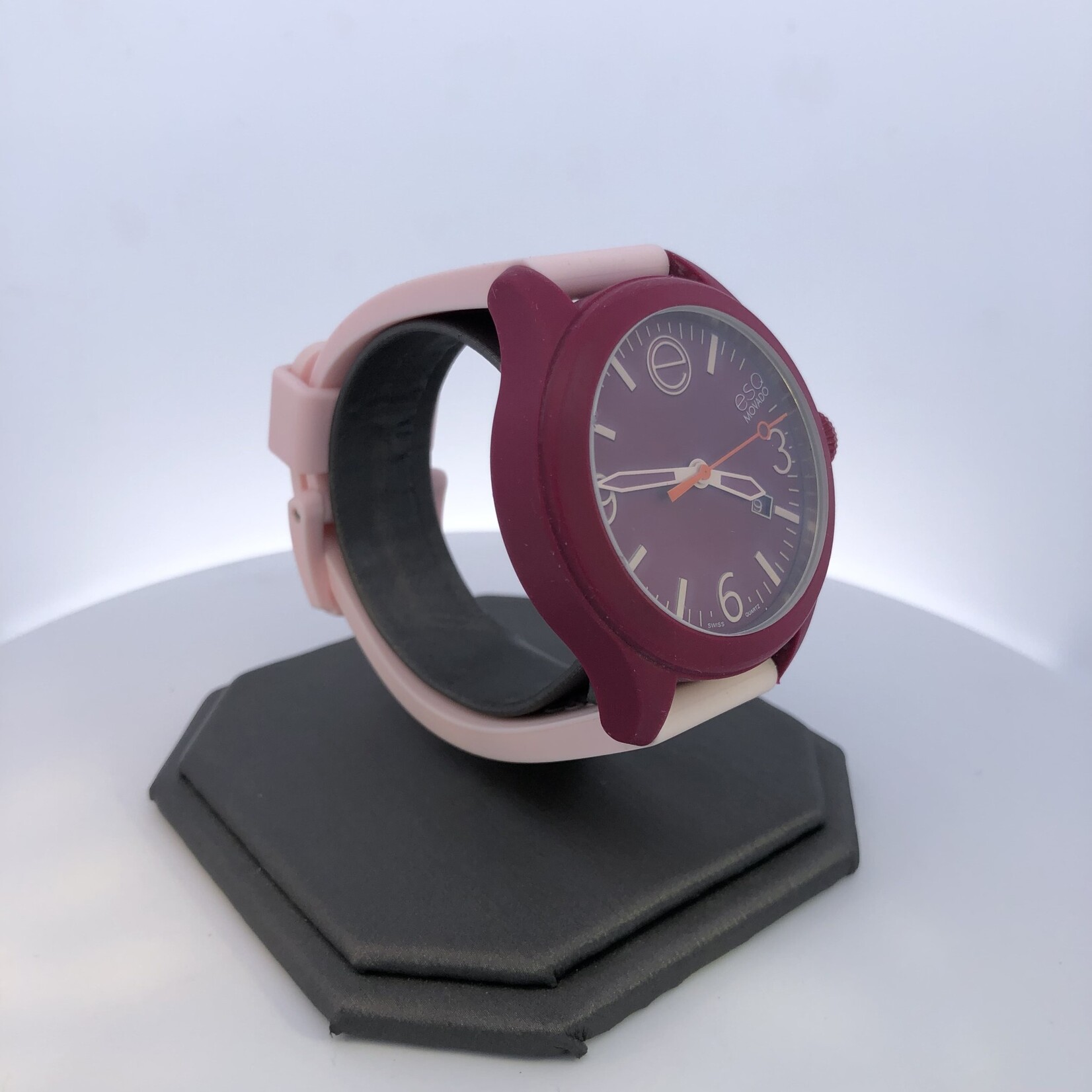 Movado ESQ Burgundy/Cranberry/Pink Wrist Watch