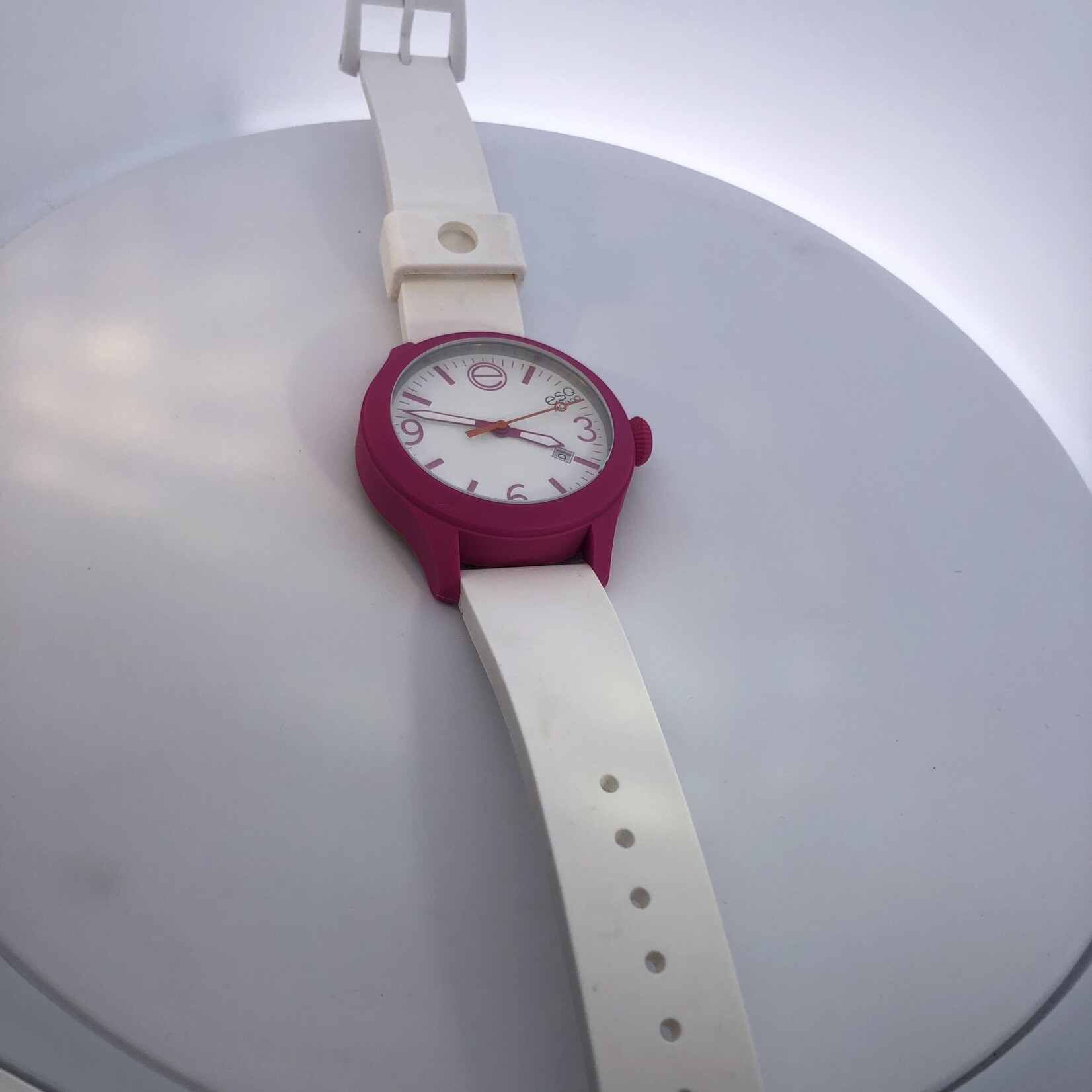 Movado ESQ Fuschia/Pink/White wrist watch