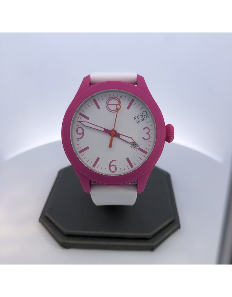 Movado ESQ Fuschia/Pink/White wrist watch