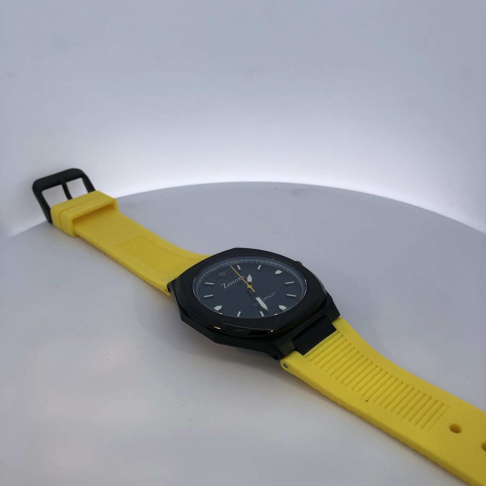 Zancan Black/Blue/Yellow Super Slim Wrist Watch