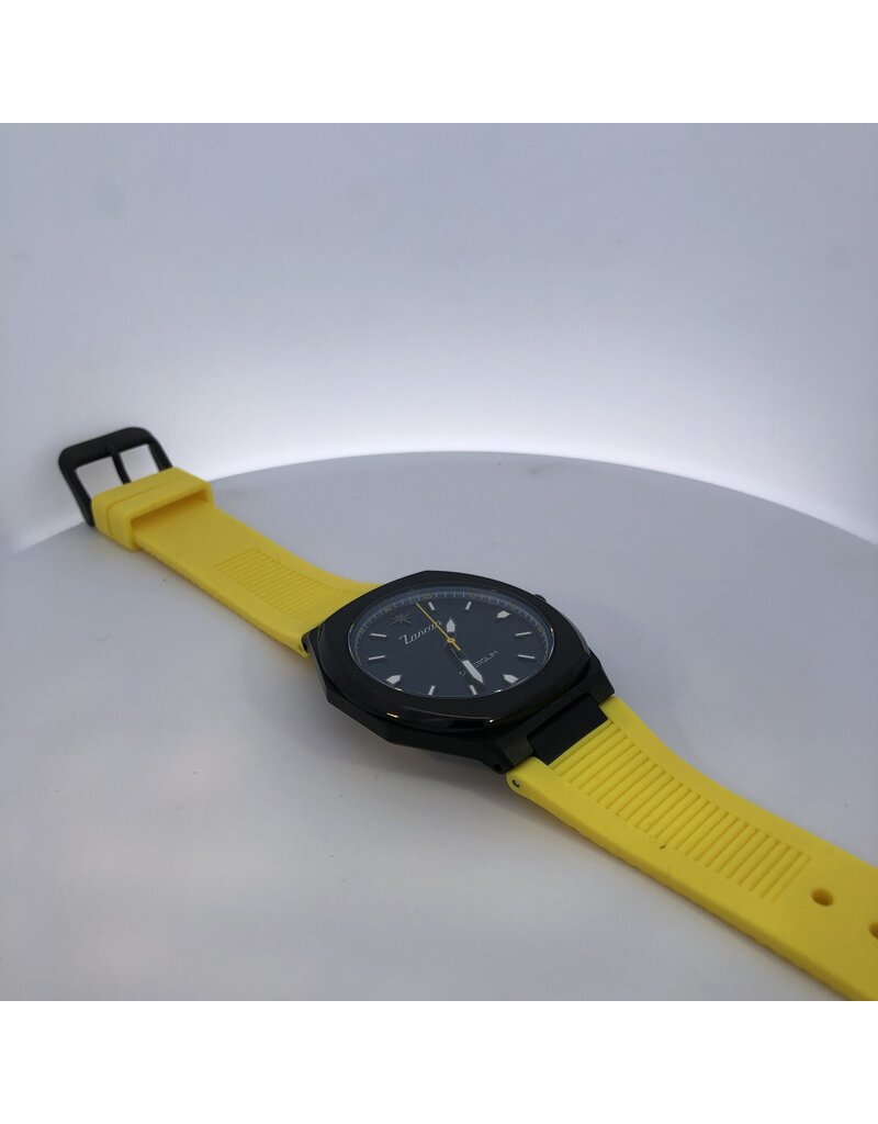 Zancan Black/Blue/Yellow Super Slim Wrist Watch