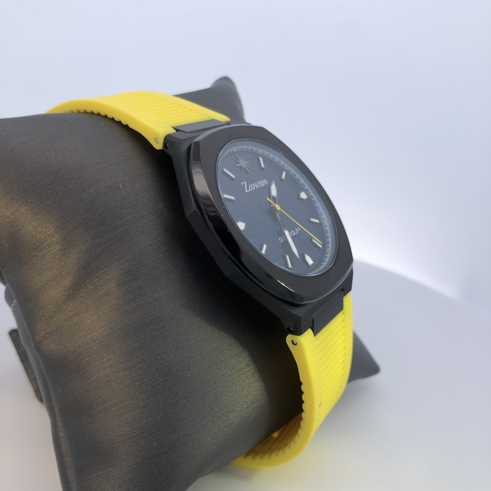 Zancan Black/Blue/Yellow Super Slim Wrist Watch