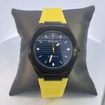 Zancan Black/Blue/Yellow Super Slim Wrist Watch