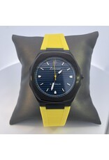 Zancan Black/Blue/Yellow Super Slim Wrist Watch