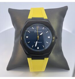 Zancan Black/Blue/Yellow Super Slim Wrist Watch