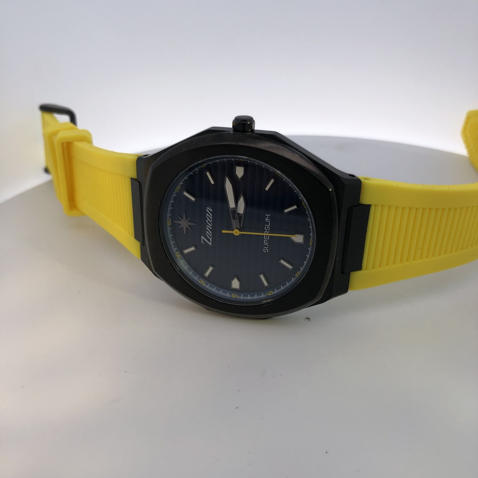 Zancan Black/Blue/Yellow Super Slim Wrist Watch