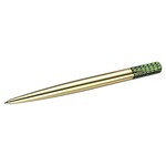 Swarovski Ballpoint pen Green, Gold-tone plated