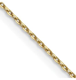 14 Karat Yellow Gold 18" .8mm Diamond-Cut Cable Chain