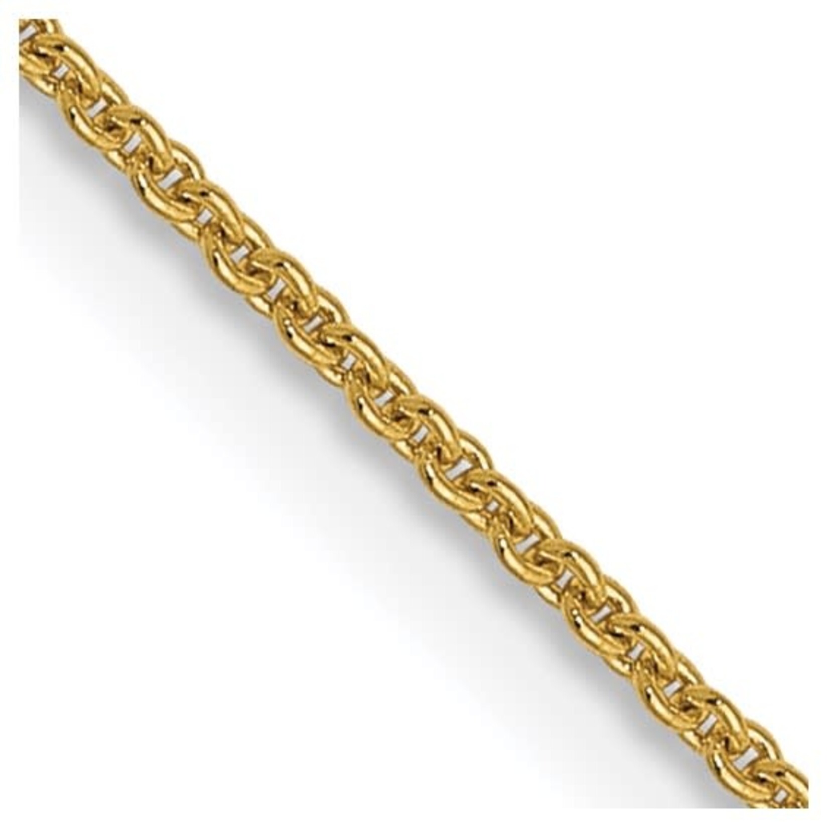 14 Karat Yellow Gold 20" .9mm Round Cable Chain